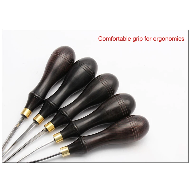 

DIY Leathercraft Edge Beveler Wood Handle Edge Cutting Skiving Beveling Leather Craft Tools HVR88