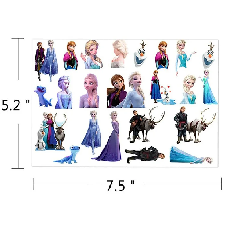 5PCS Disney Frozen magic Spiderman Mickey Mouse Tattoo stickers action figure super heroes Cartoon boys girls birthday gifts toy |