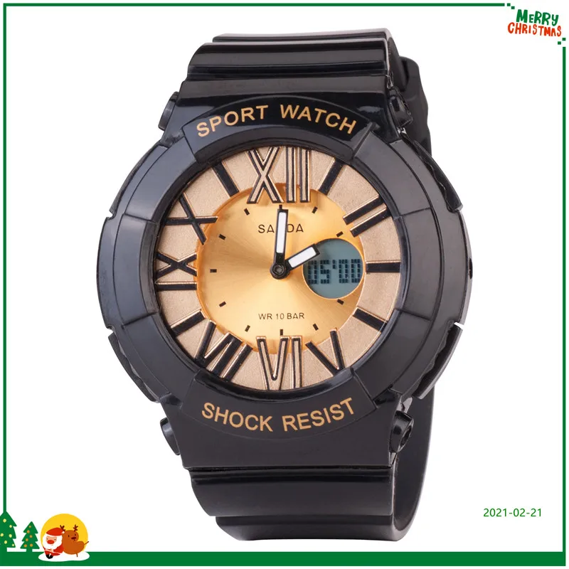 

New manufacturers wholesale 2021 sports multi-dual smooth Sanda men's watch student mountaineering ladies watch children's watch