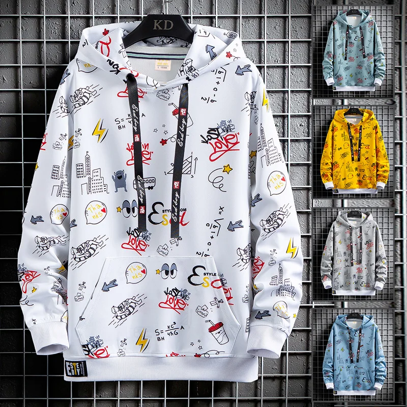

Men's Outwear Casual Patchwork Slim Fit Hoodie Outwear Blouse Sweatshirt Hip Hop Autumn Mens Tops Hoody 2020 WY8330