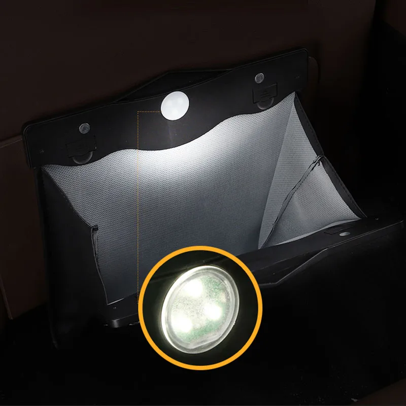 

LED Car Organizer Backseat Storage Bag Magnetic Auto Trash Holder for Jeep Grand Cherokee/Compass/Commander/Wrangler/Rubicon