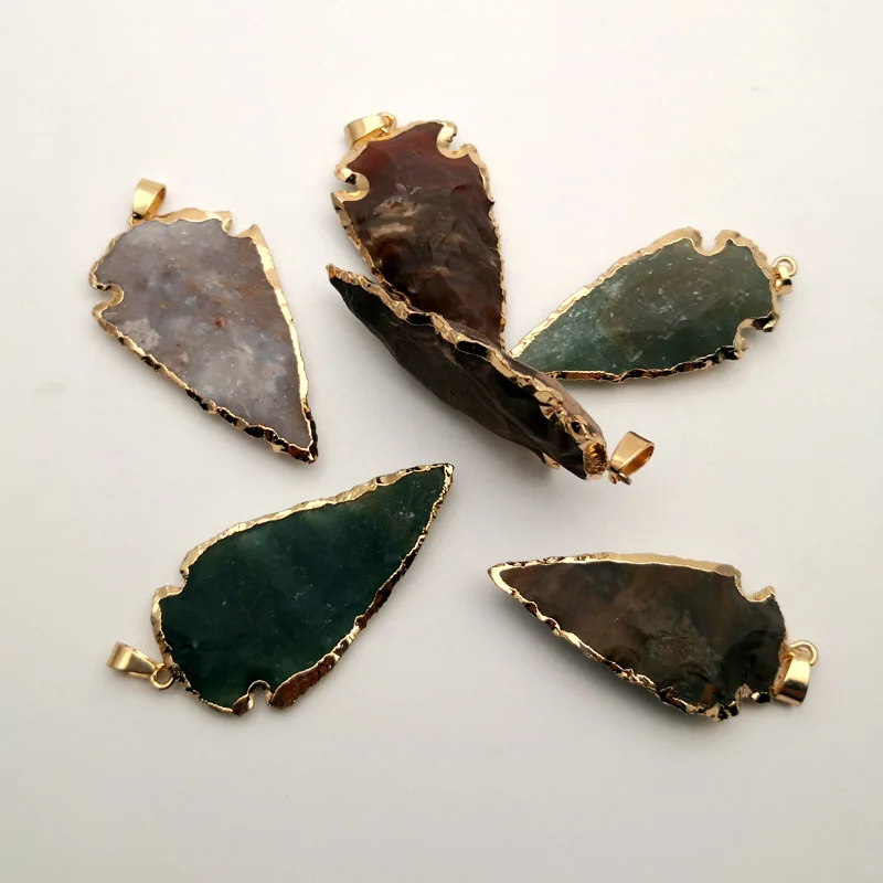 Ожерелье из полудрагоценных камней с гальваническим покрытием золота индийских