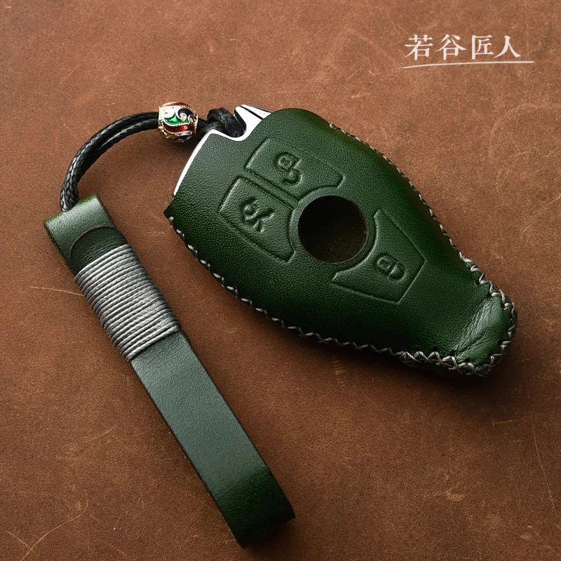 

Чехол ключа дистанционного управления автомобилем из натуральной кожи чехол для ключа для Mercedes benz A B R G Class GLK GLA w204 W251 W463 W176 smart Key