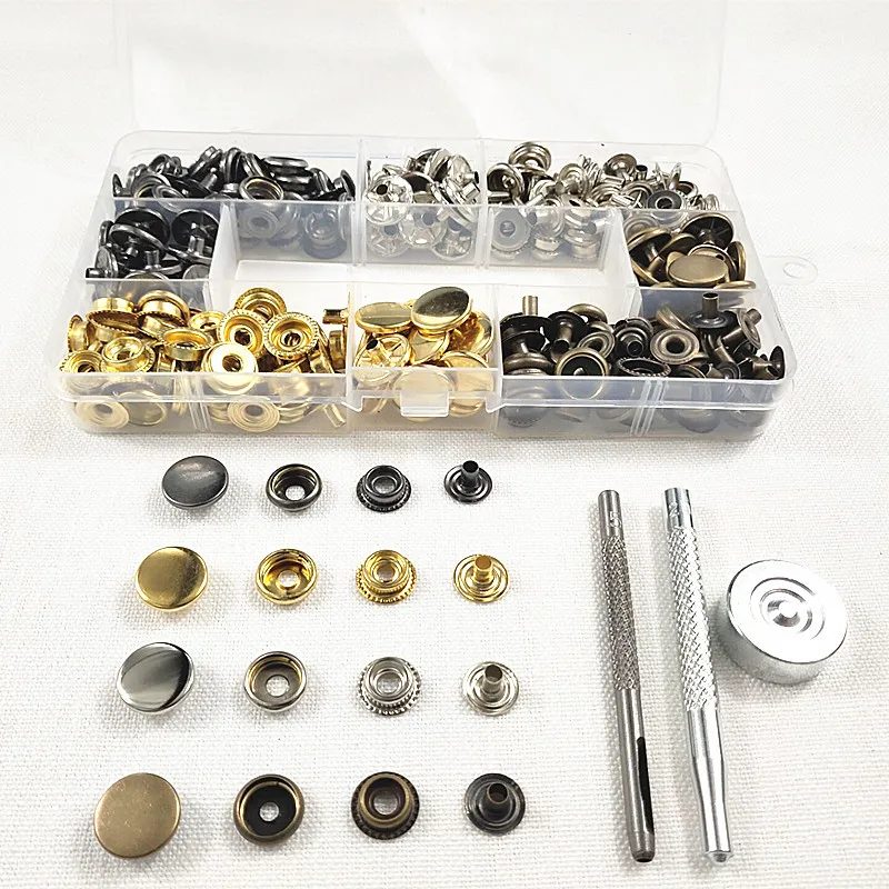 40 наборов кнопочных застежек темная пряжка инструмент для крепления ремня