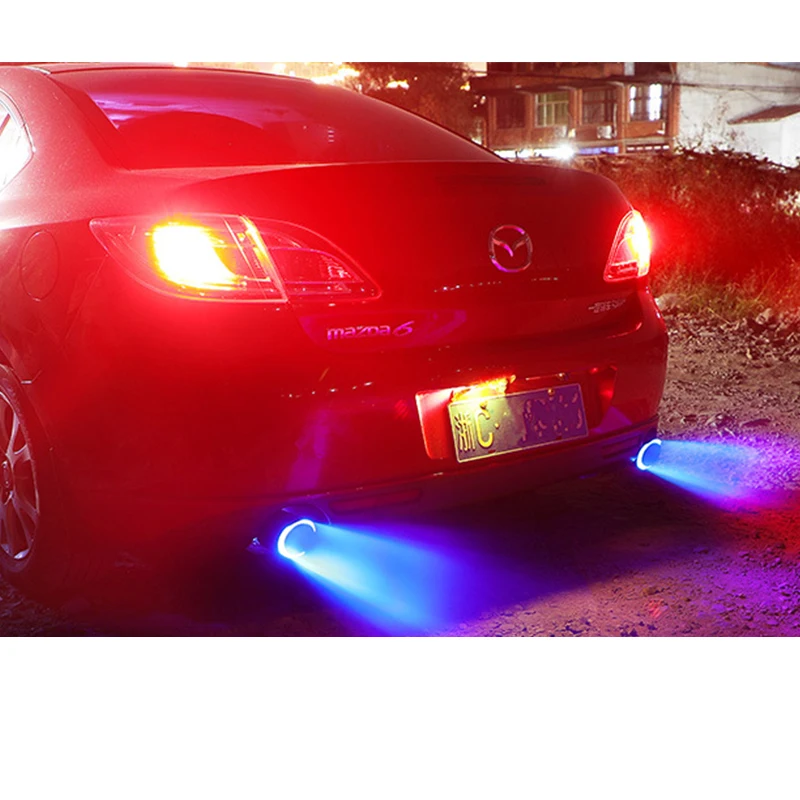 1 шт. Автомобильный светодиодный глушитель выхлопной трубы наконечник трубки