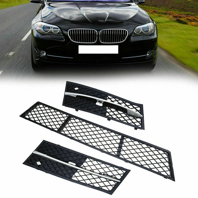 

Car Front Bumper Lower Grill Set Center Left Right For-BMW 5 Series F10 F11 10-13 51117200699 51117200700 51117285950