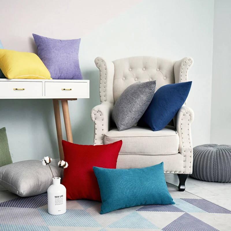 Твердая древесина диван поясничная подушка крышка Подушка 30x5 0/40x4 0/45x4 5/50x50 см