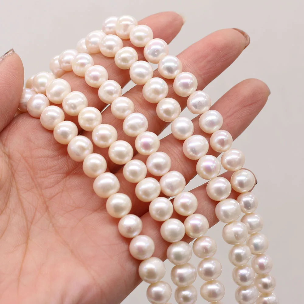 

Natural Freshwater Cultured Pearls Beads Loose Spacer Beads for Women Jewelry Making Elegant Bracelet DIY Necklace 13 Inches