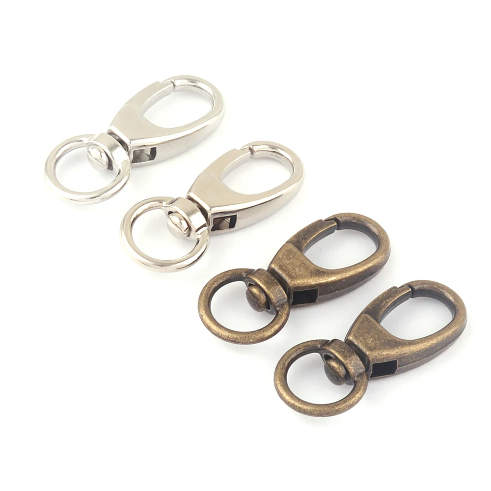 

11mm Silver Swivel Clasp Claw,Dog Collar Lobster Clasp Purse Bag Strap Clip Handbag Webbing Leather Craft Key Ring Supplies DIY