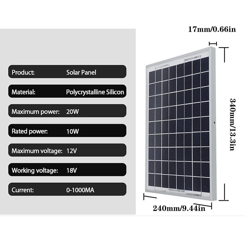 

1000W Solar Panel System Solar Panel 60A Charge Controller Solar Inverter Kit Complete Power Generation Solar Panel Suitcase