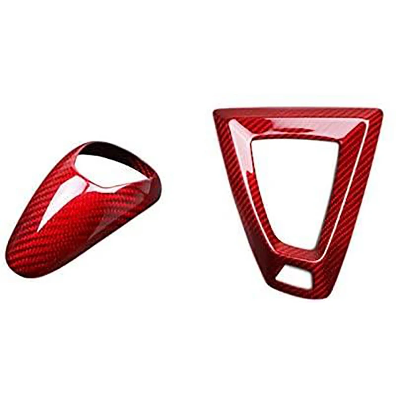 

for M2 M3 M4 F80 F82 F83 F87 2014-2018 Car Gear Shift Cover Trim Red Carbon Fiber Console Gear Box Frame Accessories