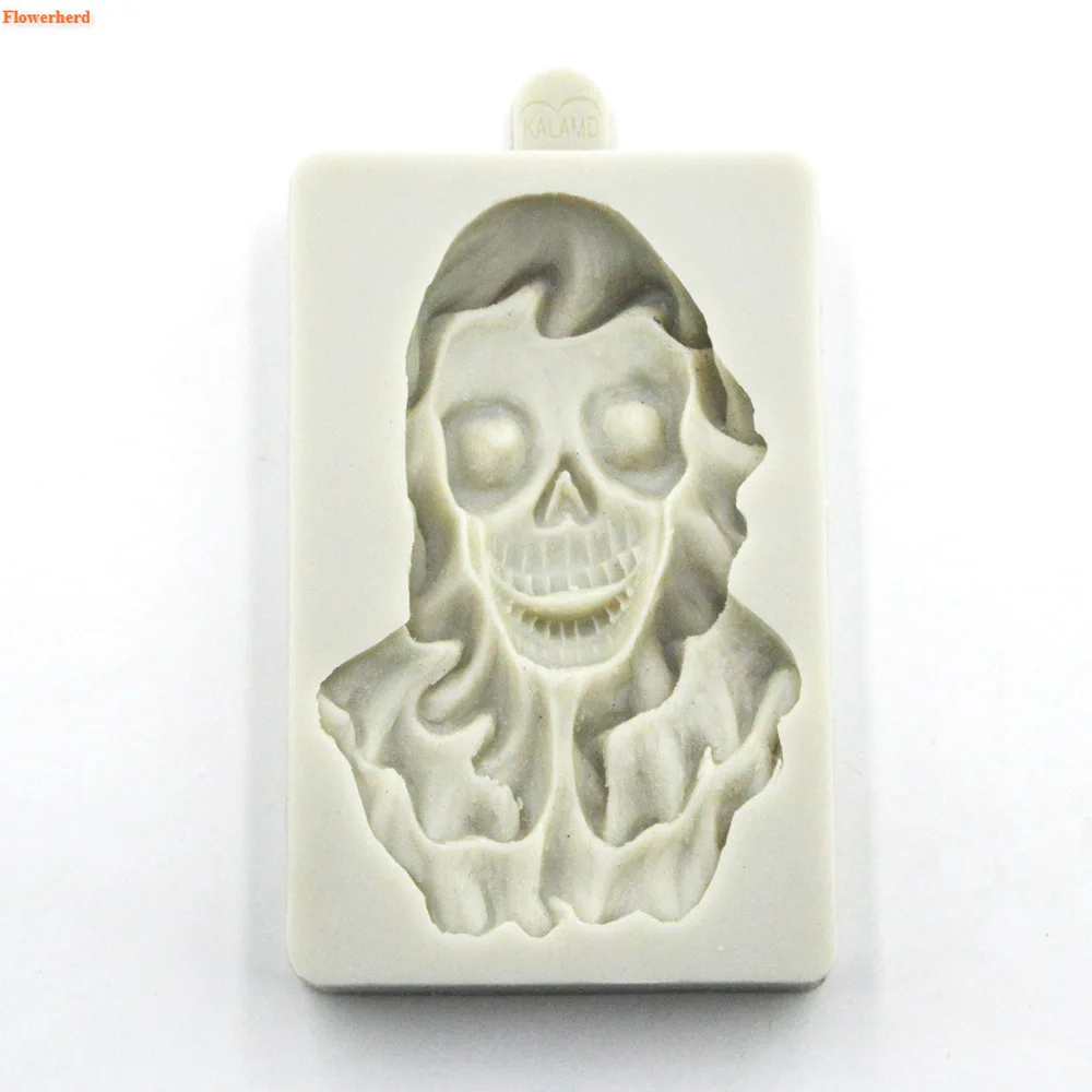Hallowen Skull Mold Fondant Cake Silicone Dry Pace Decorating Tools Baking | Дом и сад
