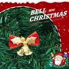 Красный Рождественский бант, железный колокольчик, украшение, мини-бант, Рождественский венок, украшения для рождественской елки, композиция, аксессуары, подвески