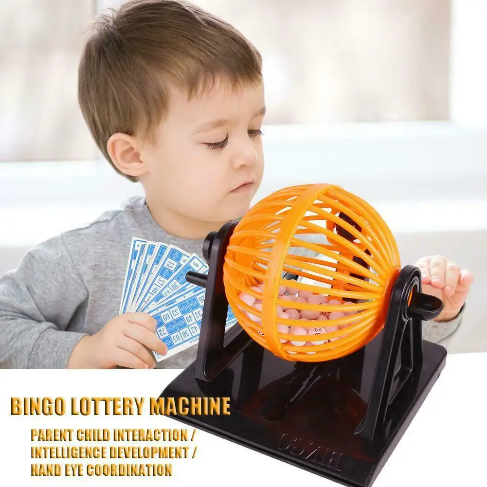 

BingoCage игровой набор с пластиковой мастерской 90 шариков 12 карт семейный родитель-ребенок фотоигрушка AN88