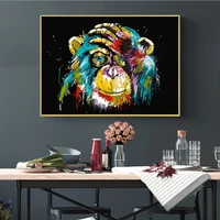 living room home decoration colorful orangutan animal canvas wedding decoration art picture gift wall art poster