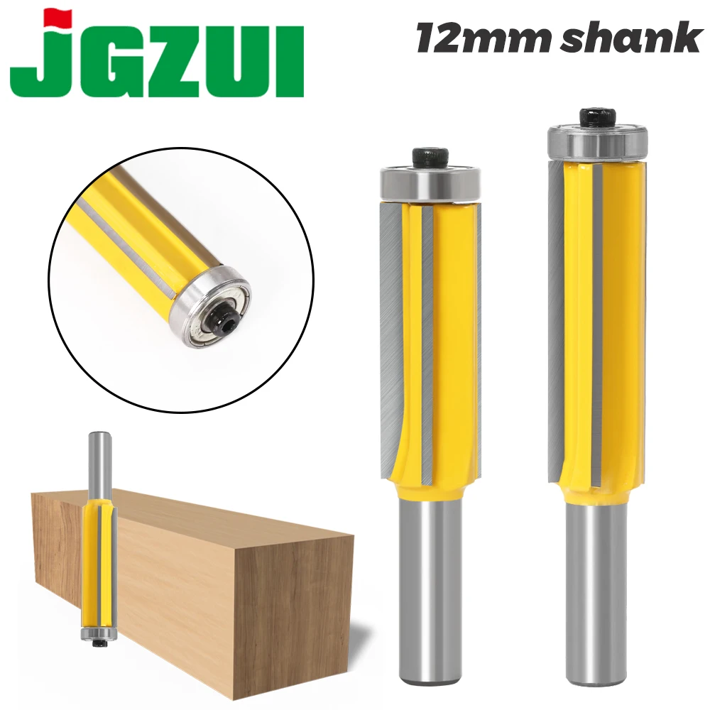 

1pc12mm Flush Trim bit Z4 Pattern Router Bit Top & Bottom Bearing Bits Milling Cutter For Wood Woodworking tools