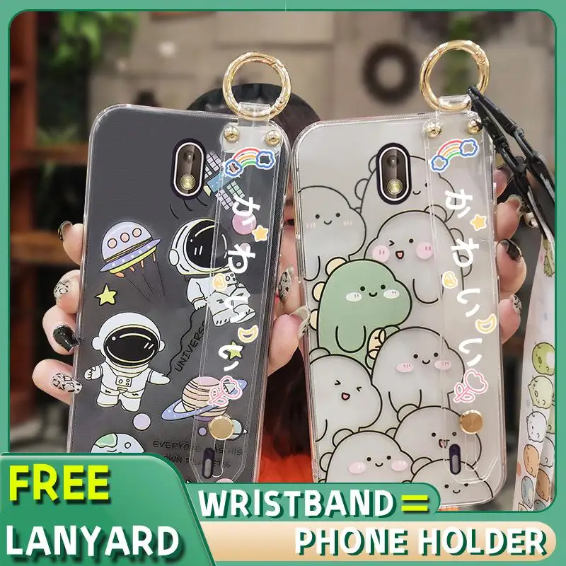 Силиконовый ударопрочный чехол для телефона Nokia 1 красивый черный с изображением