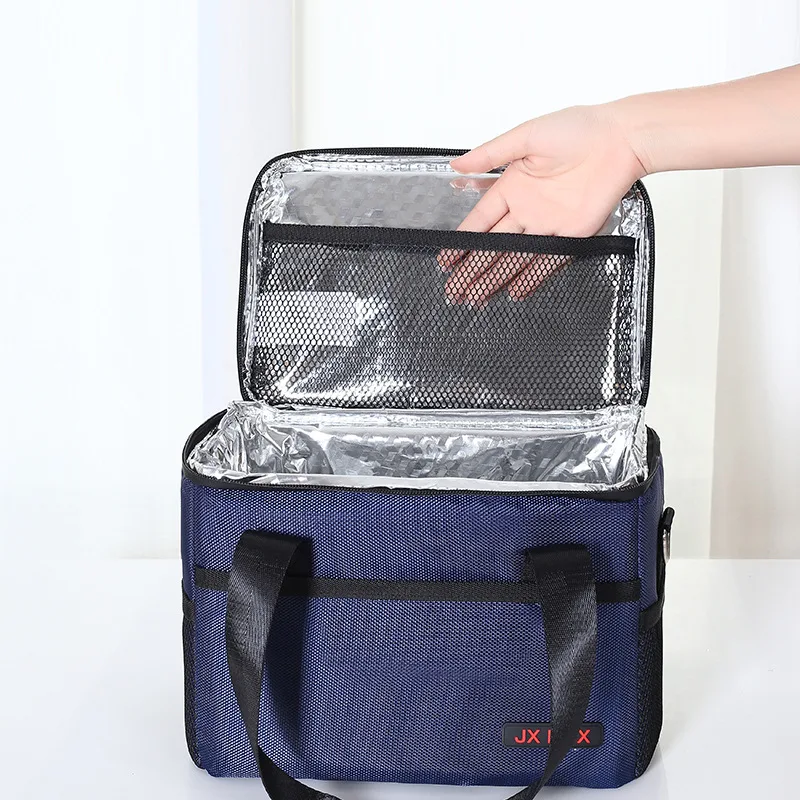 

Portable Thermal Cooler Bag Picnic Food Beverage Drink Fresh Keeping Organizer Insulated Lunch Box Zipper Tote Accessories Case