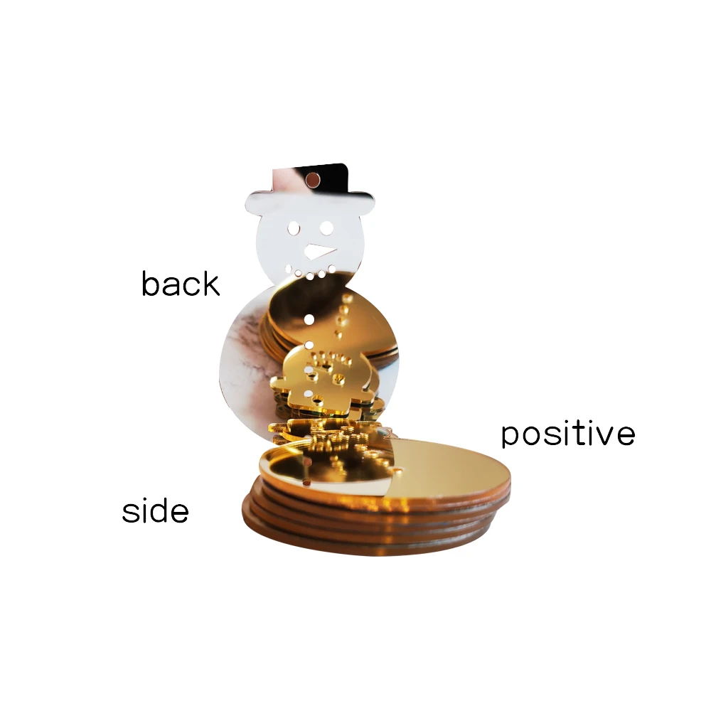 Рождественский снеговик 3D акриловые зеркальные настенные наклейки для гостиной