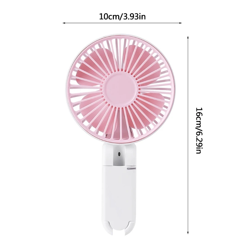 

Portable Mini Clip Fan Handheld Foldable Fan Personal USB Fan 1200mAh Rechargeable 3 Wind Speed for Kids Travel