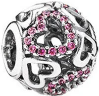s925 sterling silver diy bead accessories oval diamonds suitable for pandora element bracelet charm beaded jewelry