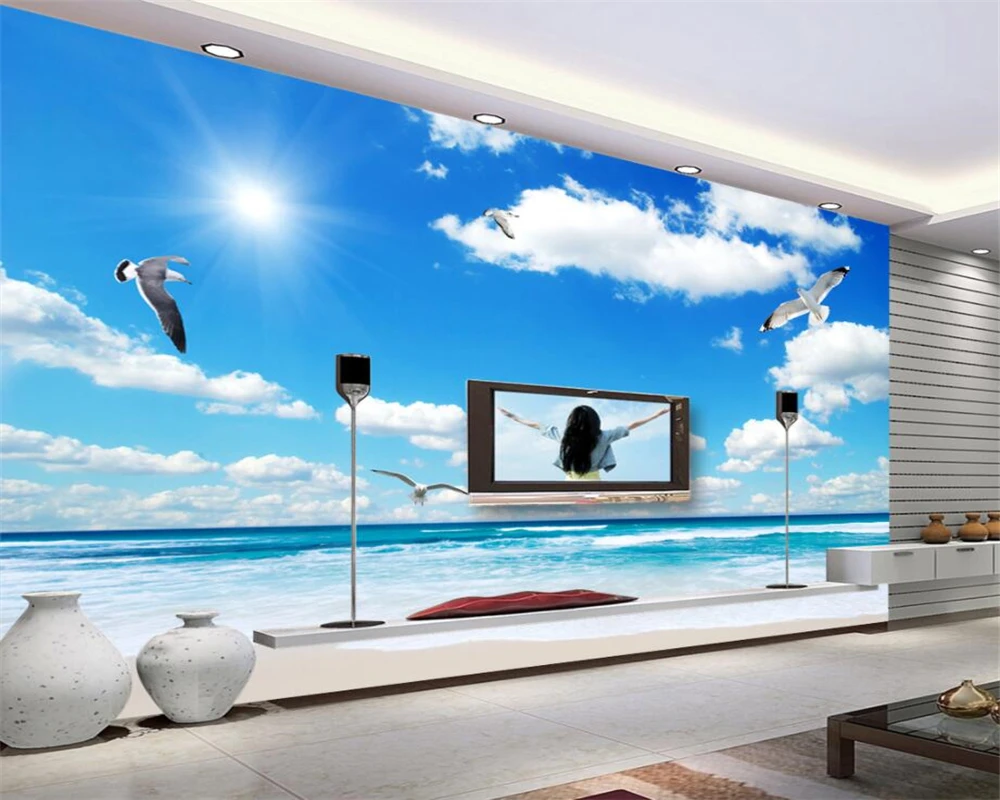 Beibehang индивидуальные обои 3D настенные фотографии Мальдивы красивый морской