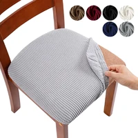 Corn Fleece Fabric Chair Cushion Cover for Dining Room Office Home Stretch Spandex Round Chair Covers Removable Seat Protectors