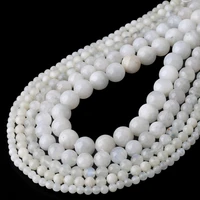 grade aaa natural blue moonstone beads round loose stone beads 4681012mm for jewelry making diy bracelet necklace 15 inch