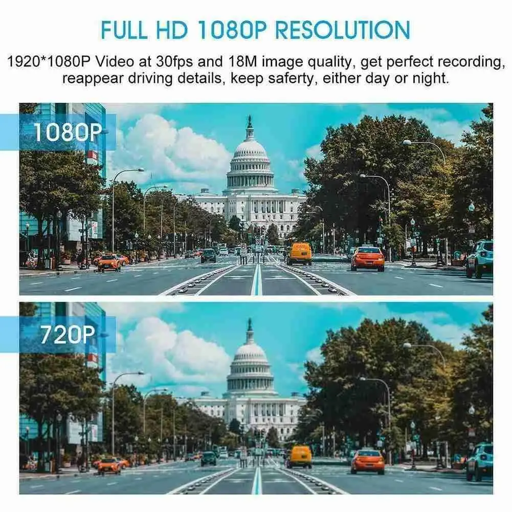 

4inch Car DVR Dash Camera Rear View Car Camera Recorder Dash Night Vision Dual Front HD Rear And Cam 1080P L8F7