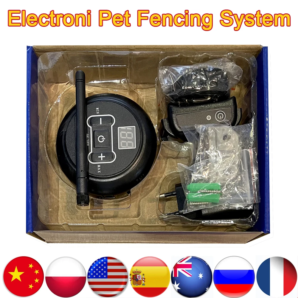 

Беспроводной ограждение для собак IP67, водонепроницаемый перезаряжаемый умный тренировочный электрический ошейник для собак, аксессуары д...