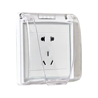 self adhesive 86 shower room wall socket waterproof box no nail glue bonding door panel cover switch button protection cover