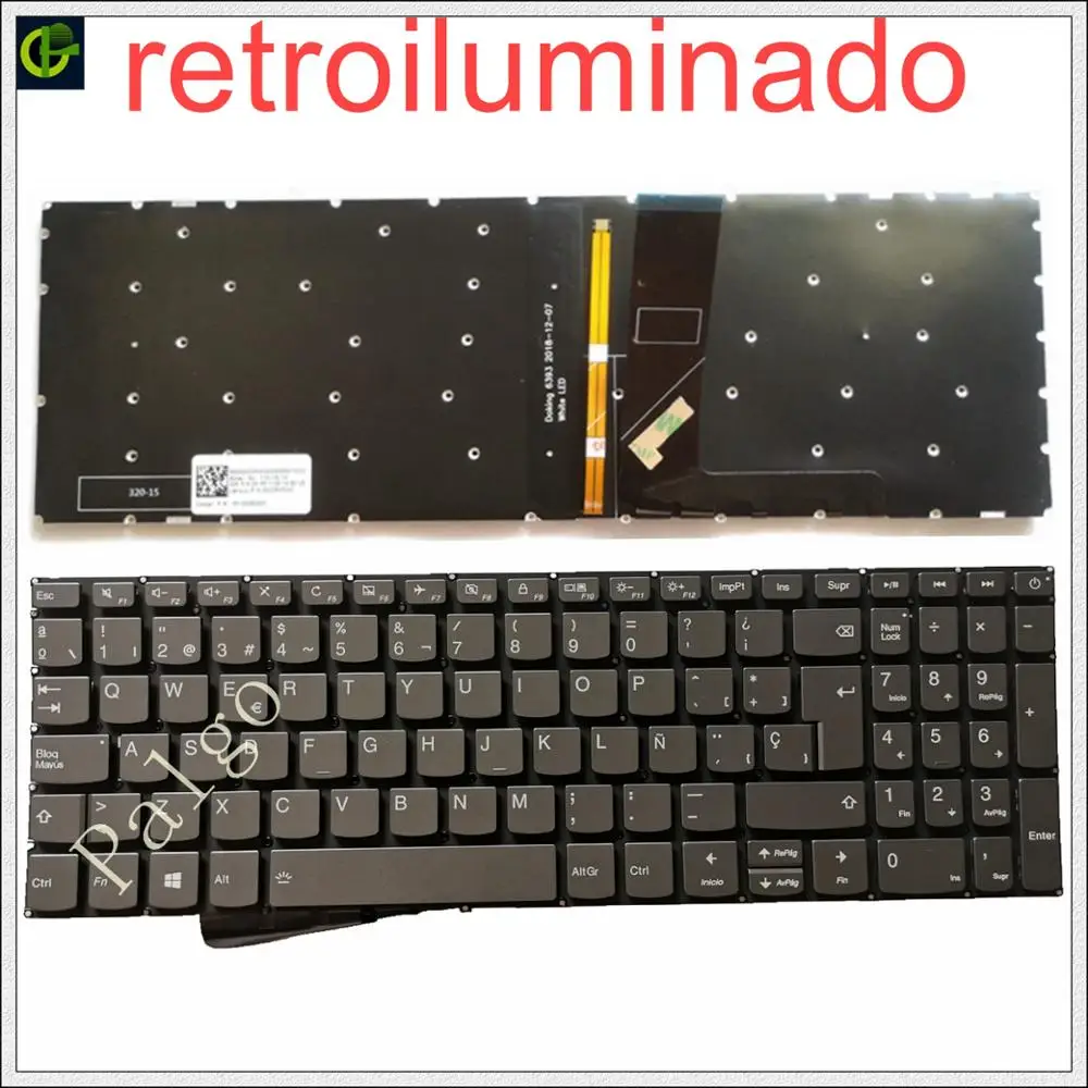 Испанская клавиатура с подсветкой для Lenovo IdeaPad s145 15 15iwl v145 15ast легкий ноутбук