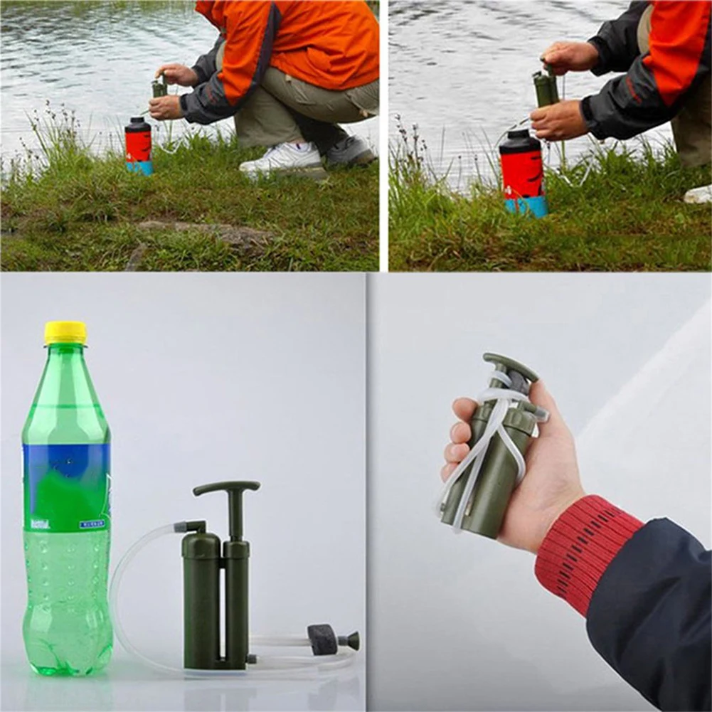 

Portable Outdoor Lightweight Water Filter Purify Survival Hiking Camping Pump for conflict riot-area remote village tribe hiking