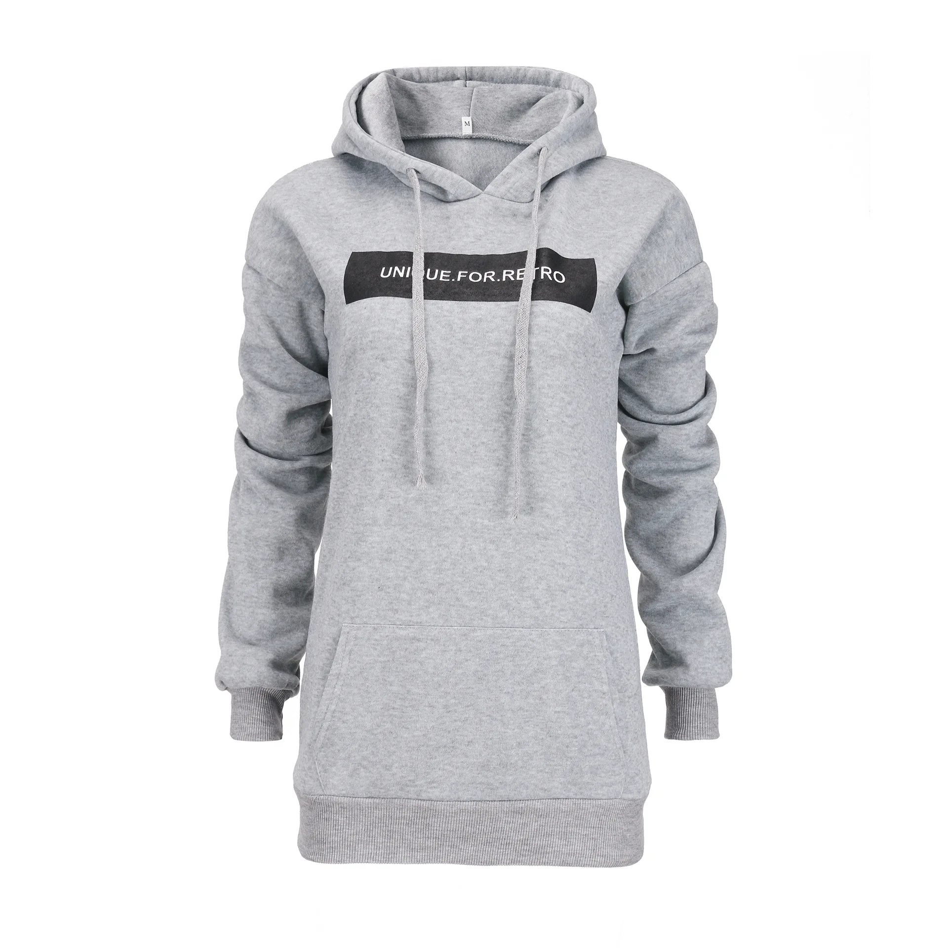 Женская флисовая толстовка с длинным рукавом свитшот капюшоном и V образным