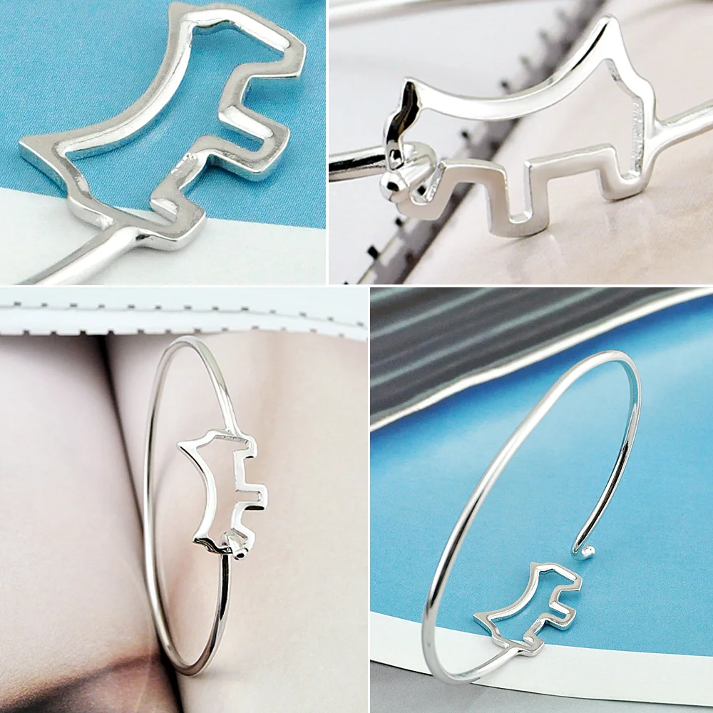 Милый щенок бриллиант для женщин и детей серебро 925 пробы ювелирные изделия