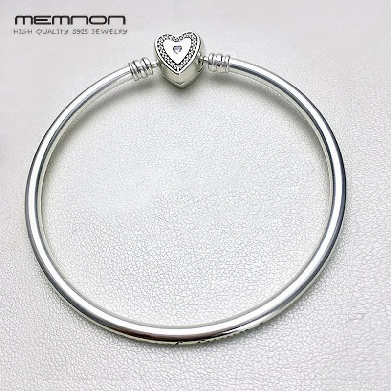 Memnon, много видов 925 пробы, серебряные Изящные ювелирные Браслеты с сердечками, браслет с застежкой, сделай сам, подходят для женщин, YSZ008 - Цвет камня: YSZ034