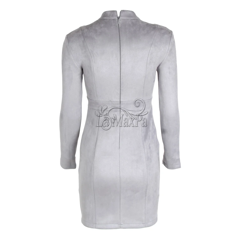 2021 летнее Серое Женское платье сексуальное тонкое Дамское бархатное с круглым