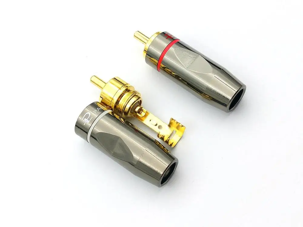 2 шт. латунные RCA аудио разъем для пайки|Соединители| |