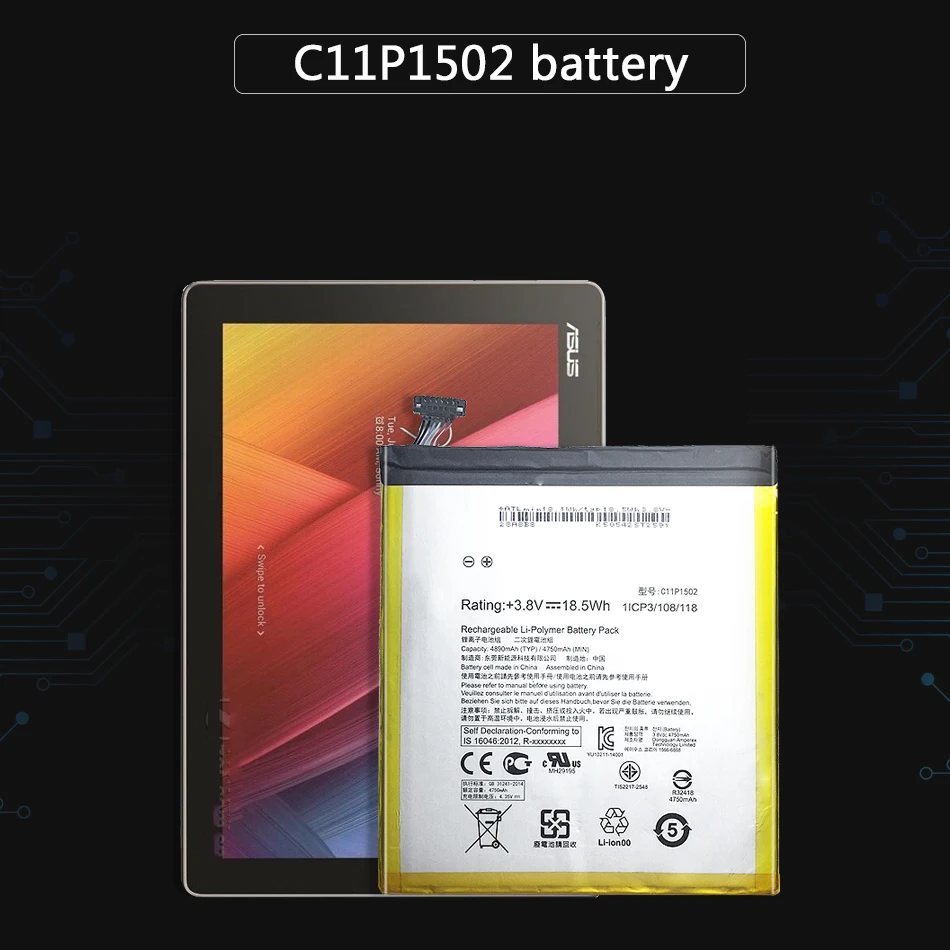 Аккумулятор на мобильный телефон для ASUS ZenPad 10 Z300C Z300CL Z300CG сменный аккумулятор 4890