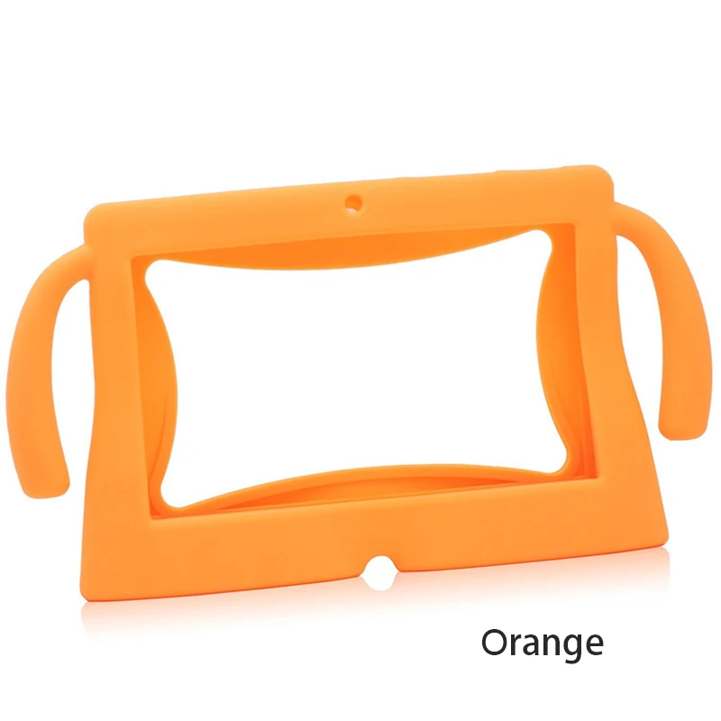 Orange Мягкий силиконовый чехол для планшета, ударопрочный протектор, мультяшный стиль, ", защита от пыли, чехол для планшета Android Q88 - Цвет: Orange