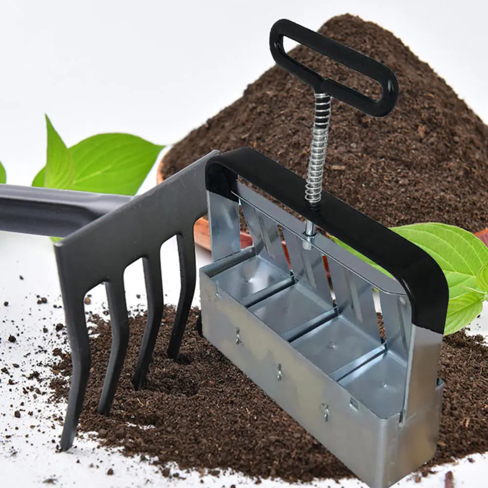 

1pc Manual Soil Block Maker Handheld Quad Soil Blocker Soil Blocking Tool