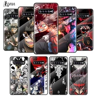 anime black clover for samsung galaxy s21 ultra plus 5g m51 m31 m21 tempered glass cover shell luxury phone case