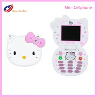cute girl gift mini mobile phones flip cartoon dual sim card cellphone with mp3 player unlocked bluetooth compact gsm cellphone
