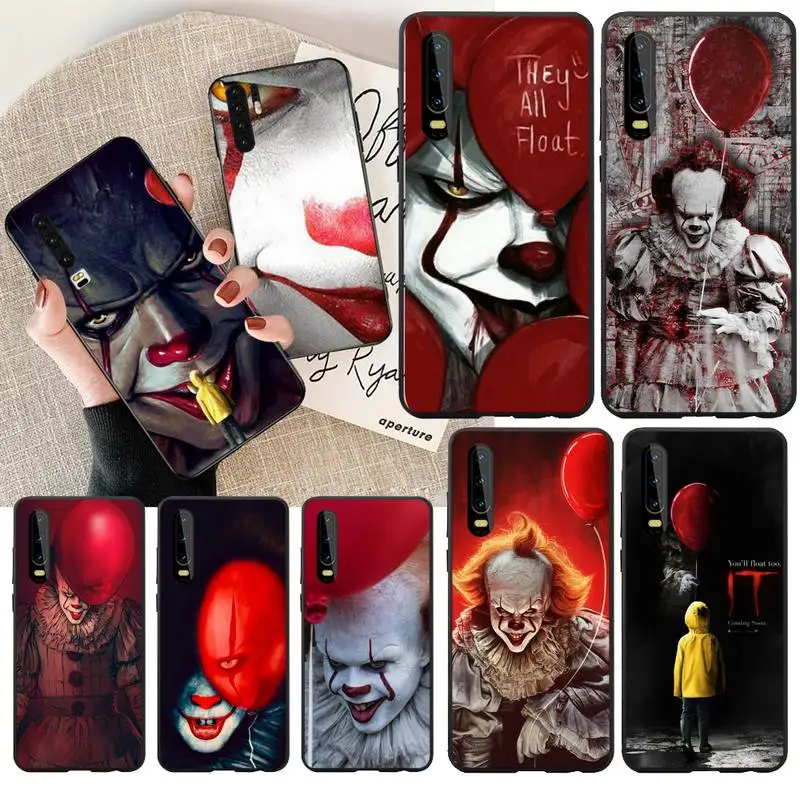 Мягкий силиконовый черный чехол для телефона CUTEWANAN Pennywise клоун ужас Huawei P30 P20 Mate 20