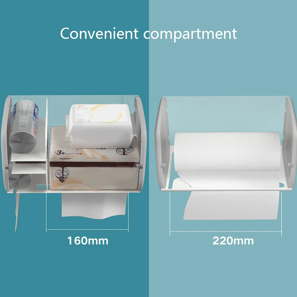 Ванная комната настенный туалет Бумага держатель двойная Полка для полотенец