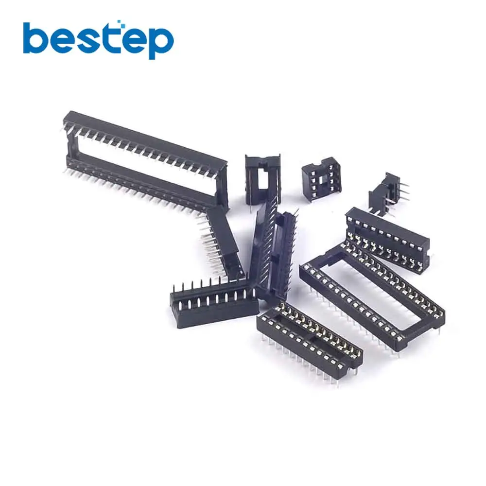 50 шт. 6P 8P 14P 16P 18P 20P 24P 28P 32P 40P Ассорти DIP IC комплект гнезд | Электронные компоненты и