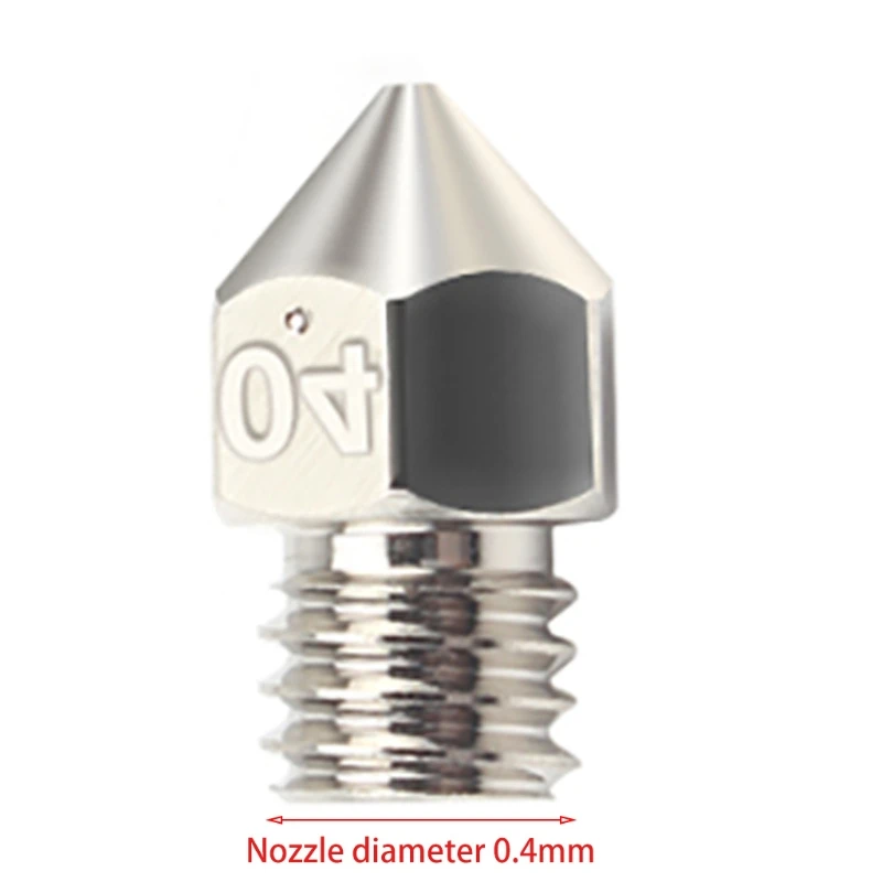 

Non-stick Heat Resistant M6 Thread MK8 0.4mm Plated Copper Nozzle for 3D Printer Q1JF