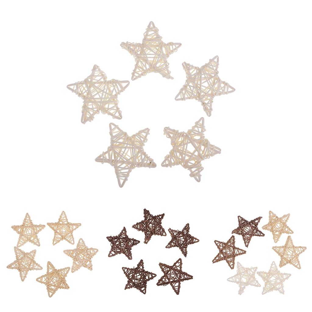 

Vine Ring Stars Vintage Rustic Rattan Wicker Star Embellishments For Home