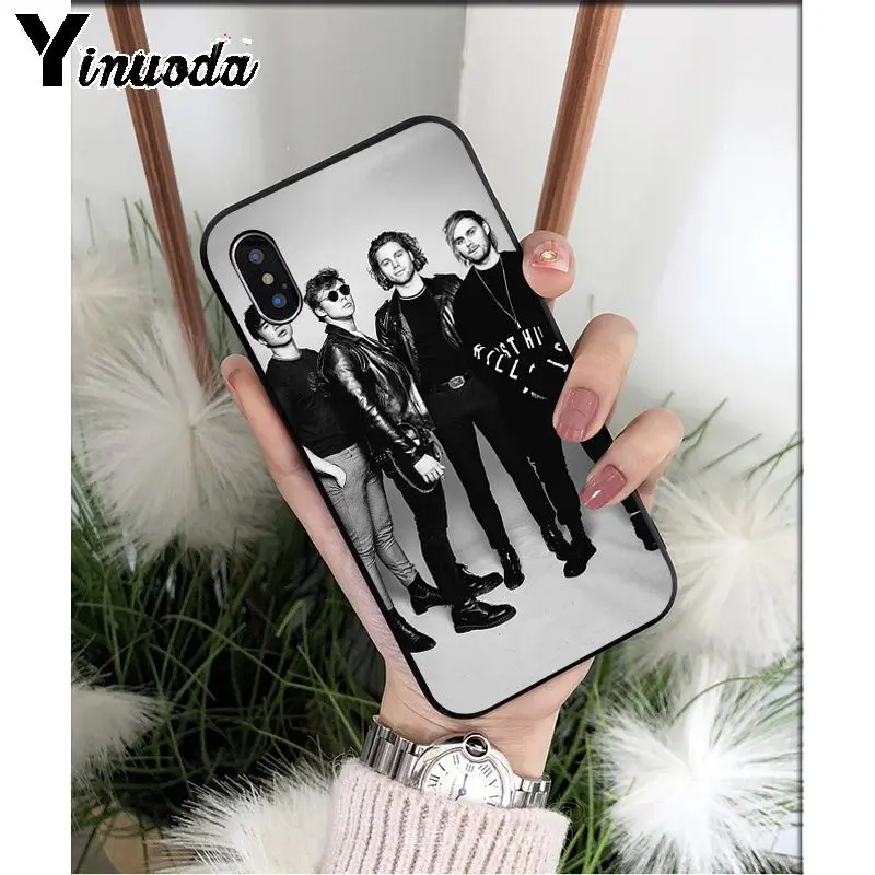 Yinuoda 5SOS 5 секунд лета ТПУ Мягкие аксессуары для телефонов Чехол для iPhone X XS MAX 6 6S 7 7plus 8 8Plus 5 5S XR