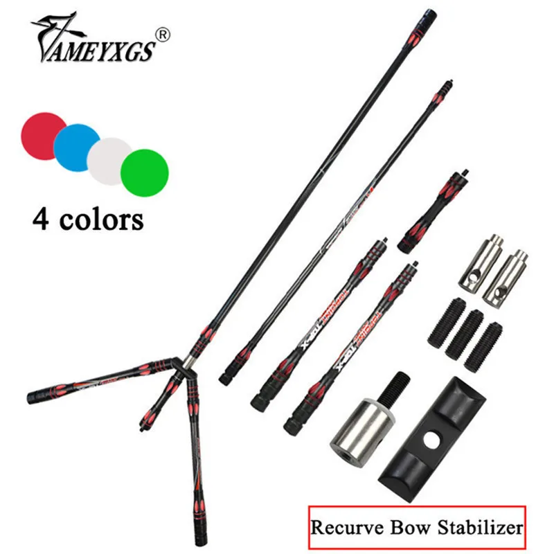 

1set Archery Recurve Bow Balance Bar Stabilizer Carbon Damping Rod Shooting Competition Shock Absorber For Hunting Accessories